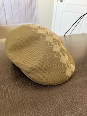 Kangol Argyle Stripe 504 Cap Beige X/Large
